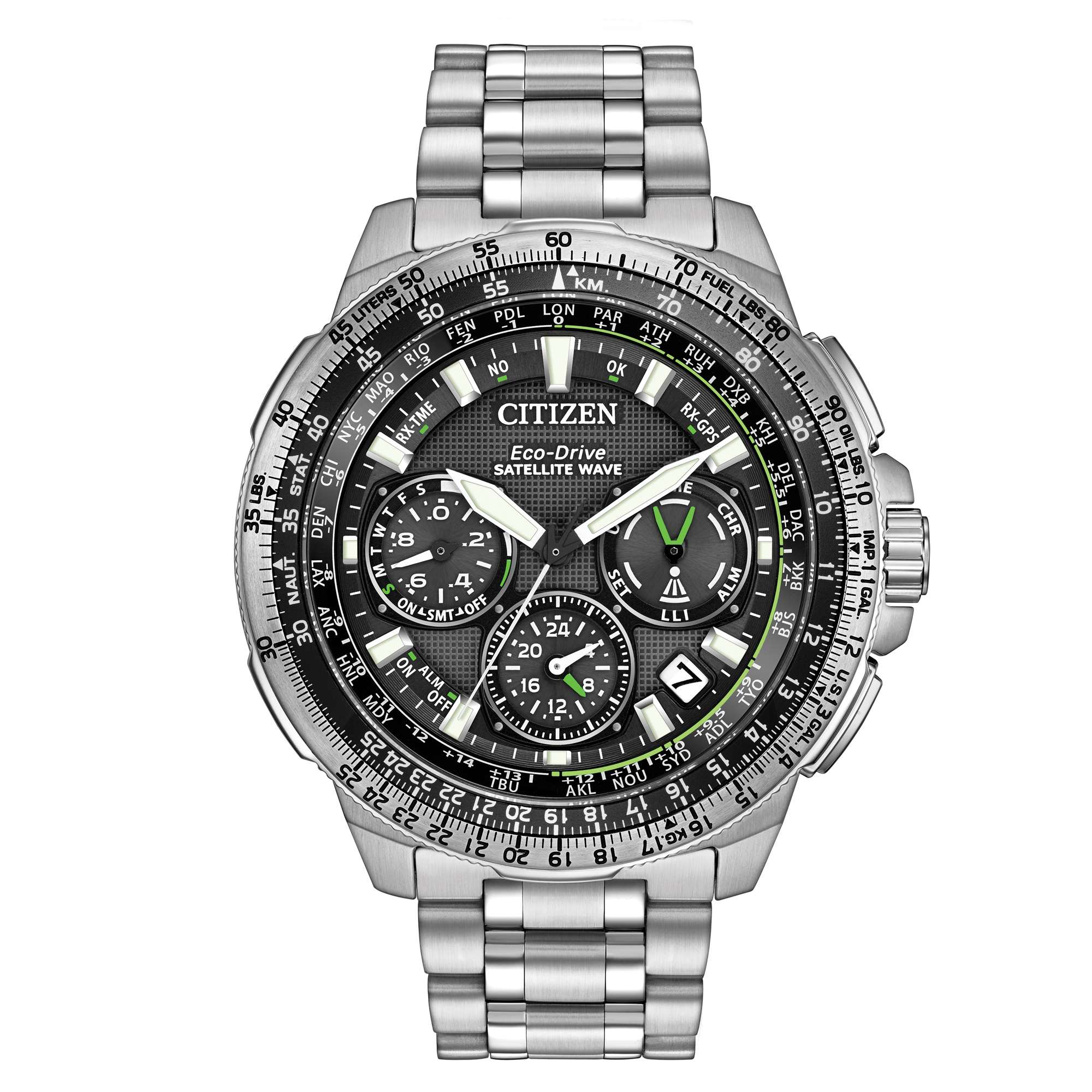 Citizen Men's Promaster Navihawk Gps Alarm Chronograph Radio Controlled Eco-drive  Watch Cc9030-51e - L Guess