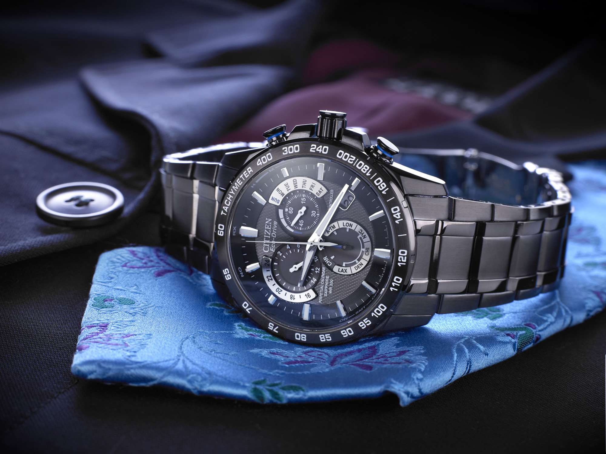 Citizen Men s Chrono Perpetual A t Alarm Chronograph Radio Controlled Citizen Men s Chrono Perpetual A t Alarm Chronograph Radio Controlled